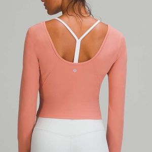 Lululemon NWOT Size 6 Align Long Sleeve Pink Savanna